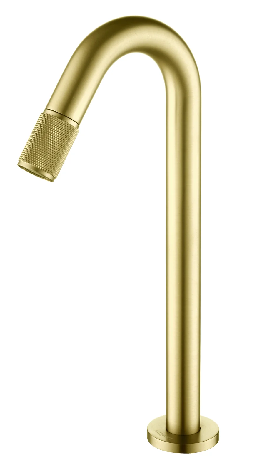 Aquant 1312 BG Gooseneck Pillar Tap · Brushed Gold — Deck-mounted single-flow tap.